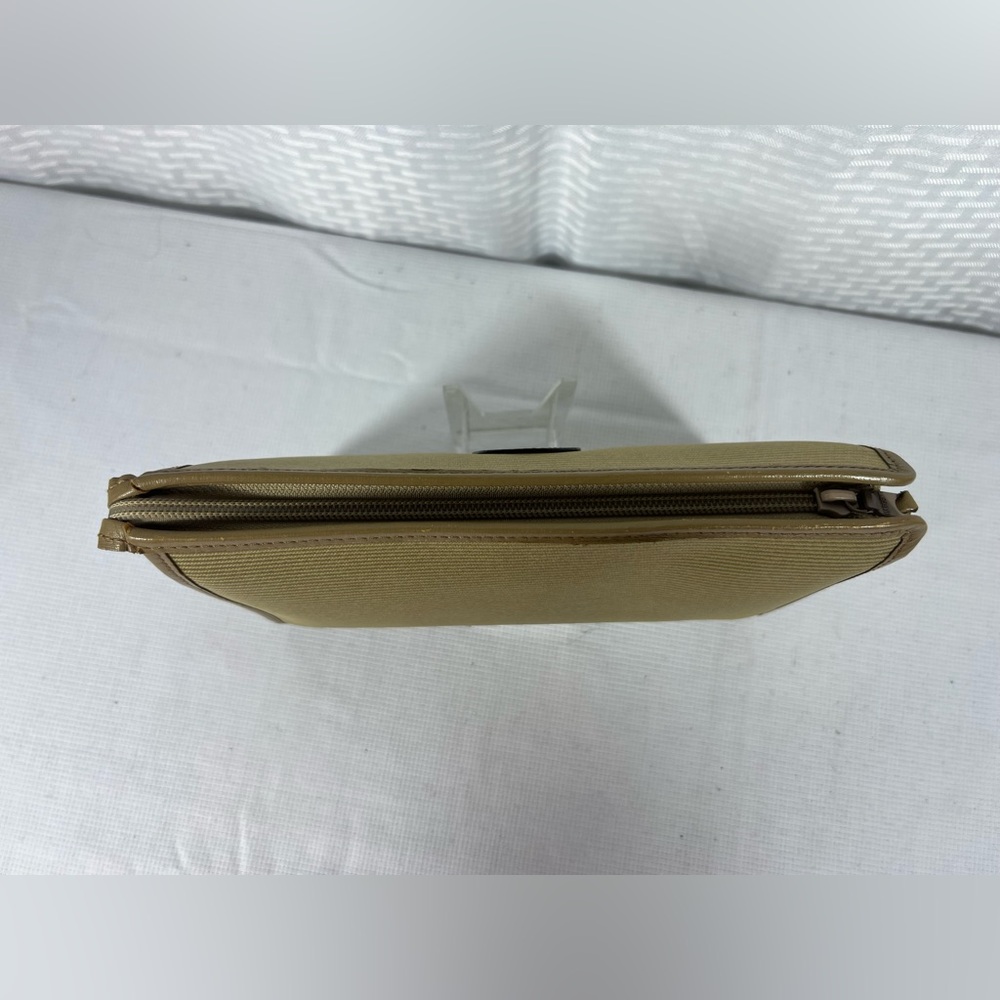7034: Vintage Yves Saint Laurent YSL Ribbed Canvas Clutch Pouch - Picture 5 of 16